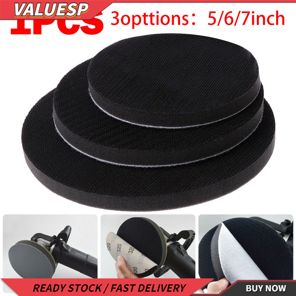 1pcs Buffering Pad 5/6/7 Inch Soft Sponge Interface Pad for Sanding Pads Hook And Loop Sanding Discs For Uneven Surface Polishing Power Tools Accessories