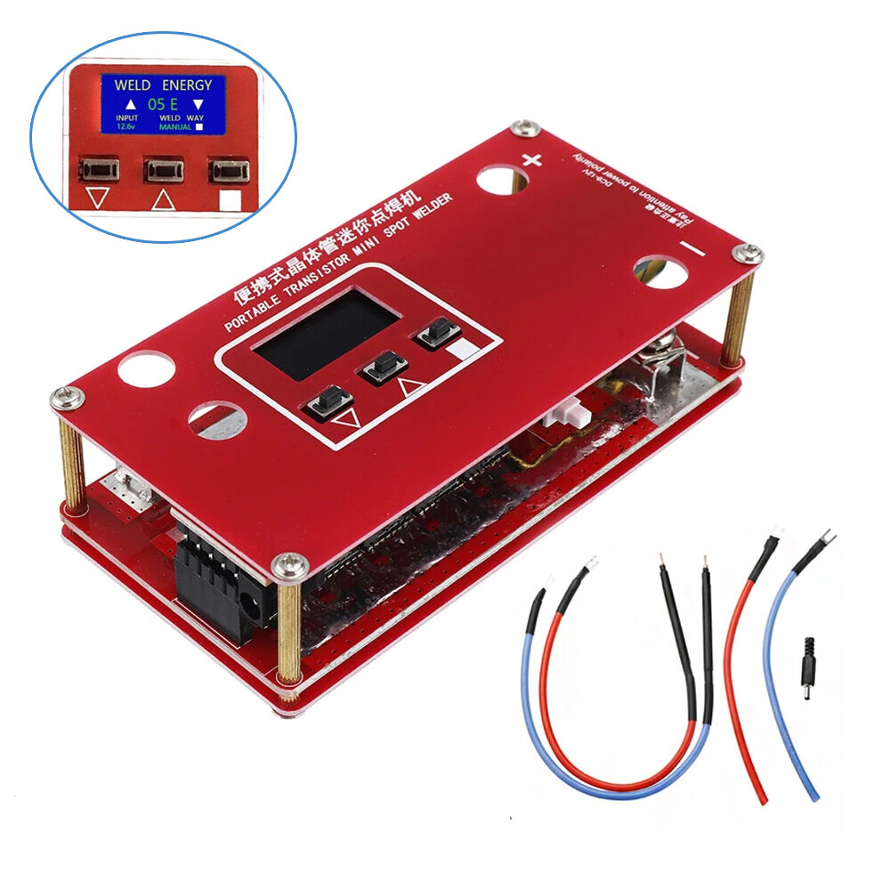 Máy Máy Hàn Điểm Mini Tự Động Agoal, Có Chế Độ Hàn Cảm Ứng Tự Động Màn Hình LCD Cho Pin 18650, Ắc Quy Xe 12V