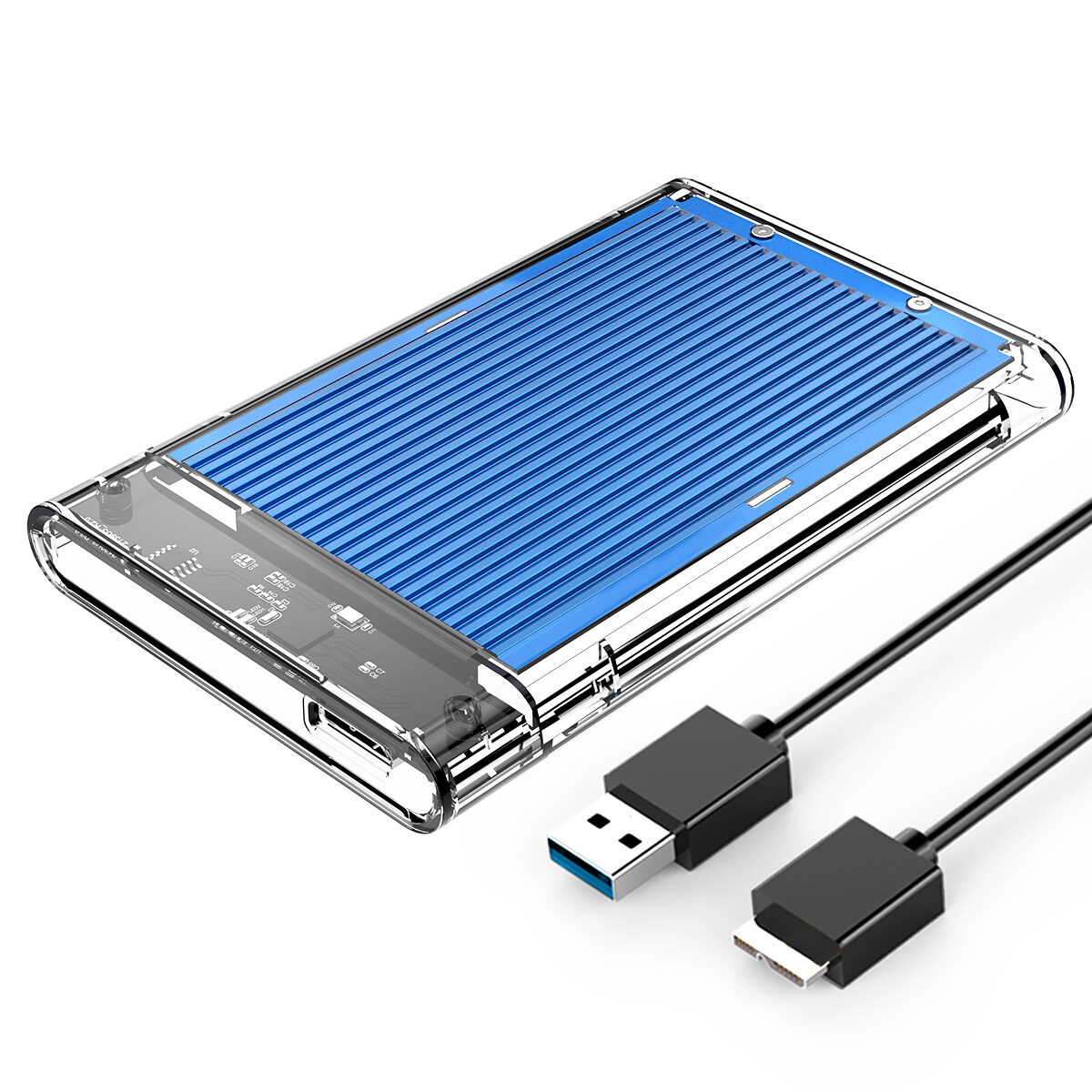 Orico 2.5'' hdd enclosure sata to usb3.1 gen1 transparent hard drive enclosure 4tb capacity for ssd disk 5gbps external hdd case
