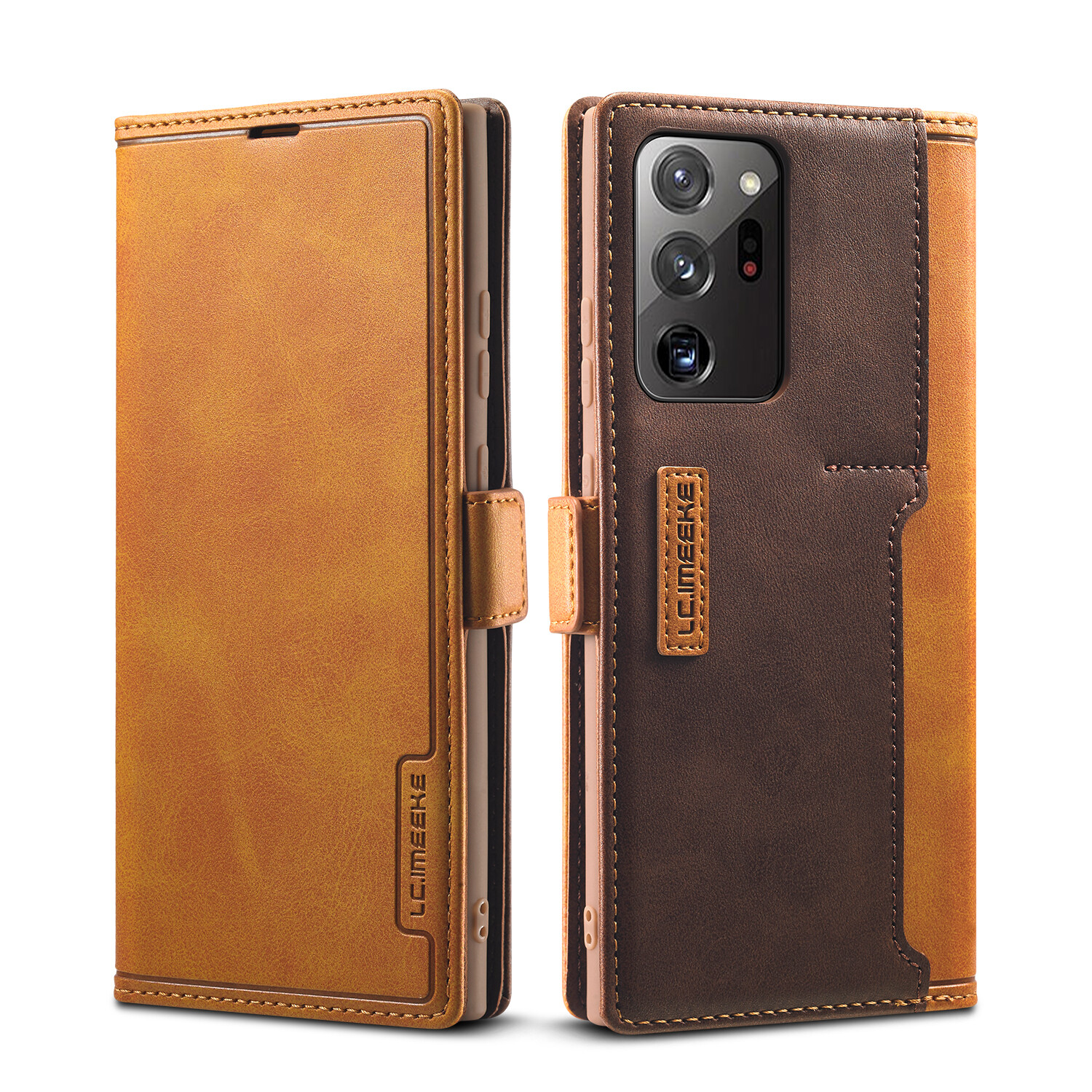 Thinmon for Samsung Note 20/Note 20 Ultra Case Luxury Retro Premium PU Leather Magnetic Flip Case for Samsung Note 20/Note 20 Ultra Luxury Denim Fabirc Retro Wallet Flip Case