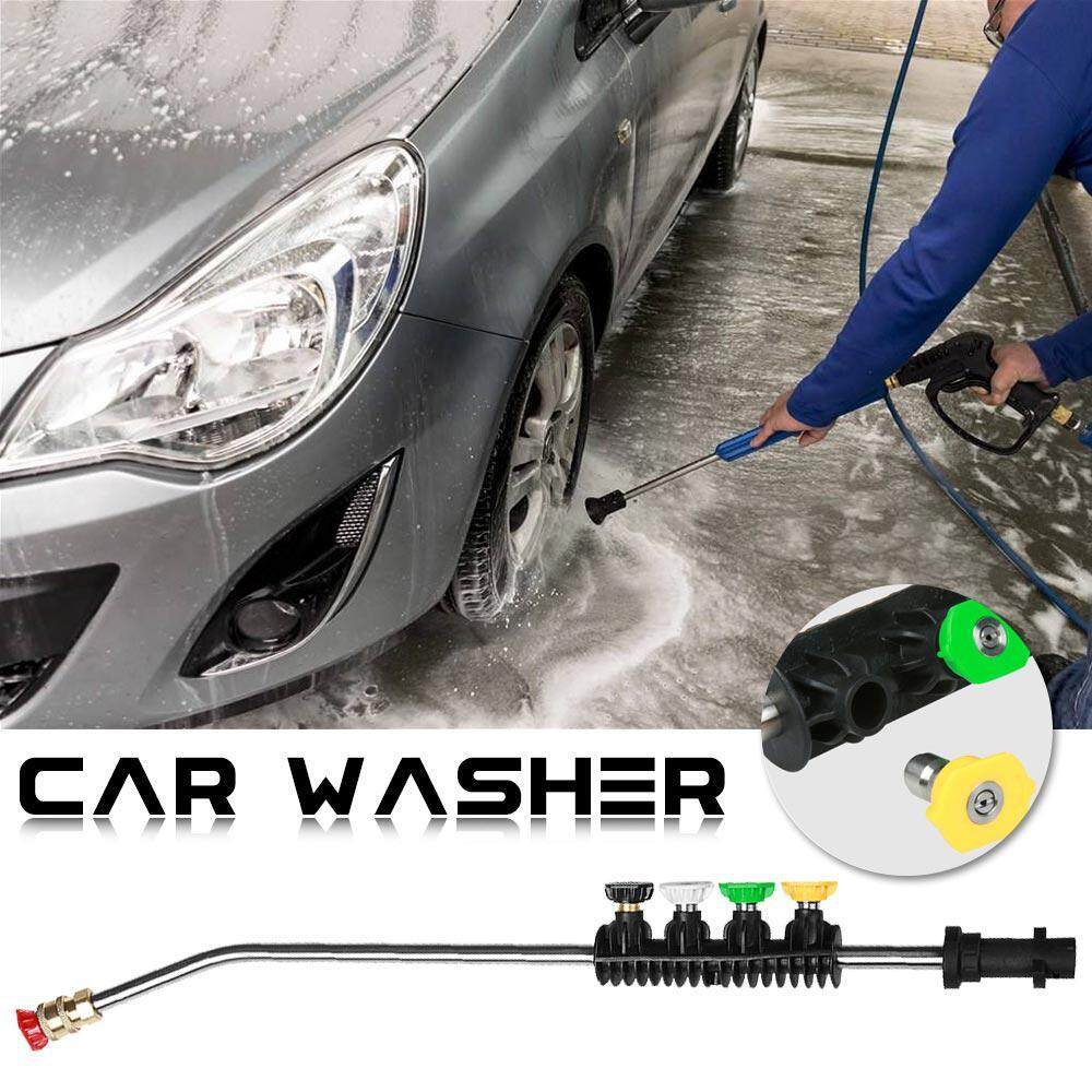 OutFlety Car Pressure Washer Lance Nozzle Wand Extension with Adapter Jet, Replacement Lance, Only for Karcher K2, K3, K4, K5, K6, K7( 15 Inch)
