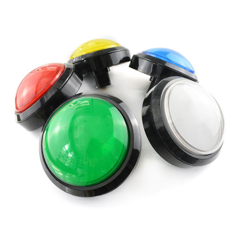 1 Cái Nút Ấn Tròn Lớn 100Mm, LED Với Microswitch, Dành Cho Máy Chơi Game Arcade Tự Làm