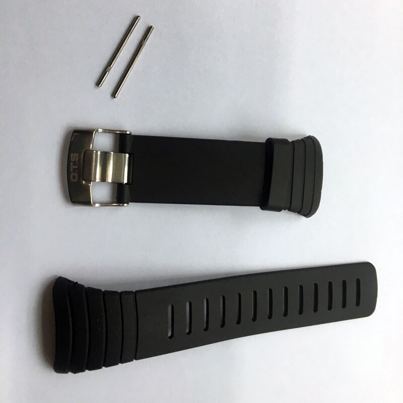 Ots 7005 waterproof tpu silicone rubber core watch spare strap 210mm length band 24mm width repair adjustable replacement