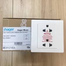[HCM]Ổ Cắm Đôi 3 Chấu 16A Chuẩn Âu WGMS216EA