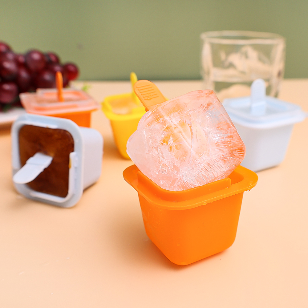 Silicone Ice Cube Mold Square Single Ice Tray Mold Food Grade Reusable Ice Maker Ice Cream Tools