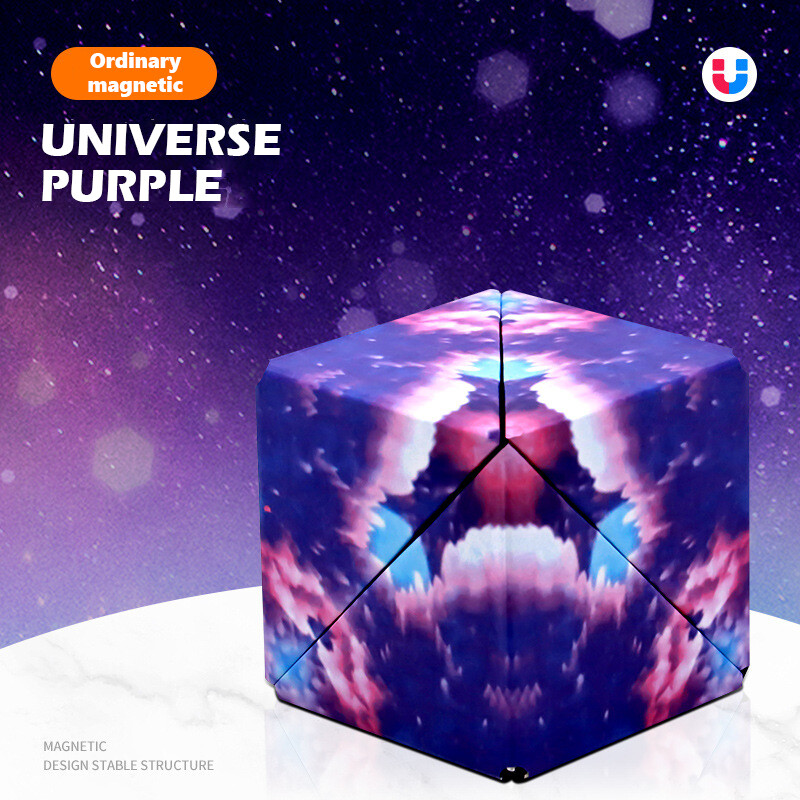 Kmoist 3D Rubik's Cube Three-Dimensional Variety Geometric Intelligence Magnetic Magic Cube Children's Early Educational Puzzle Toys Stress Reliever Fidget Toy