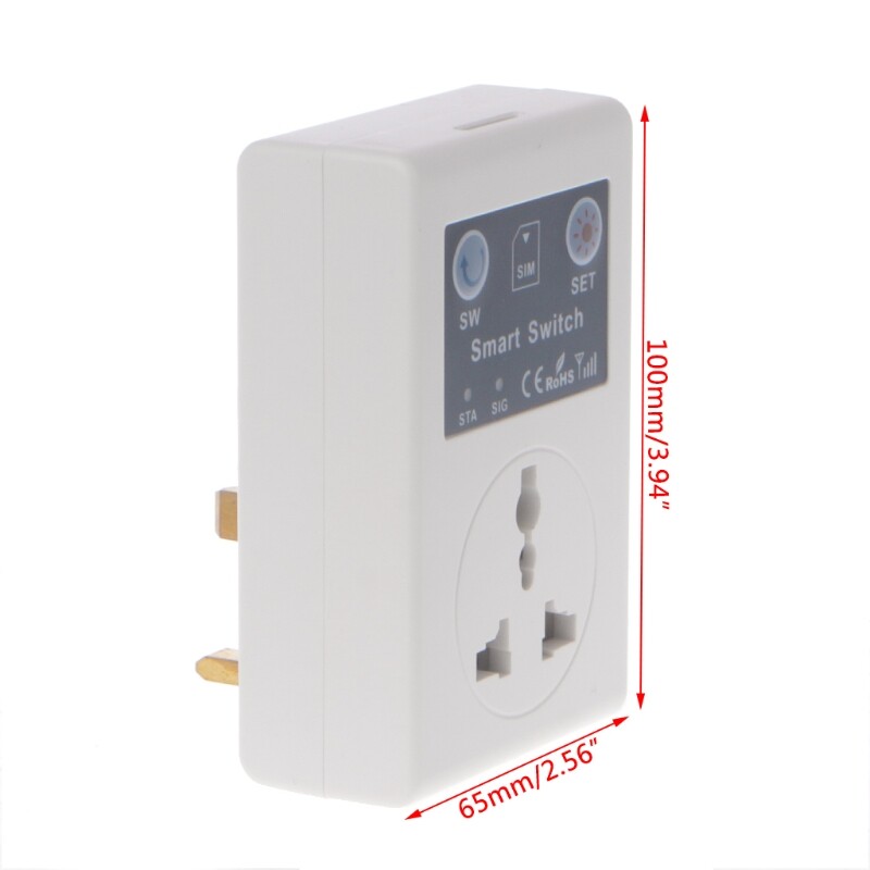 ✪【HJ-CES Store】EU/UK 220V Phone RC Remote Wireless Control Smart Switch GSM Socket Power Plug