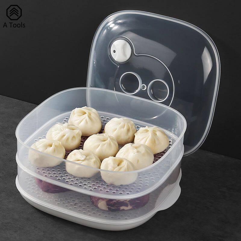 hấp bánh bao, xửng hấp, xửng hấp nhựa có nắp, xửng hấp nhiều tầng chịu nhiệt độ cao lò vi sóng bìa nhiều lớp máy xông hơi đa năng Hộp làm lạnh