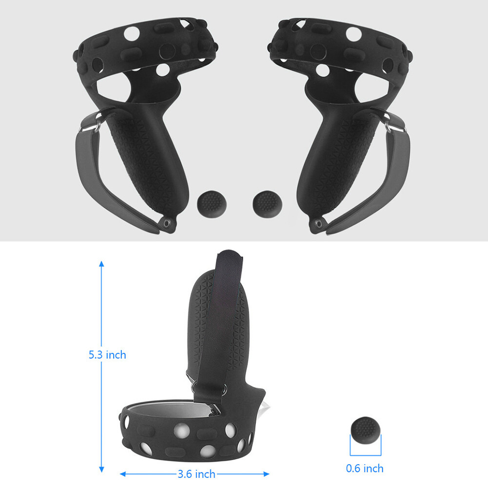 Silicone Protective Cover Controller Handle Grip Sleeve for Oculus Quest 2 VR Black/Blue/White/Red