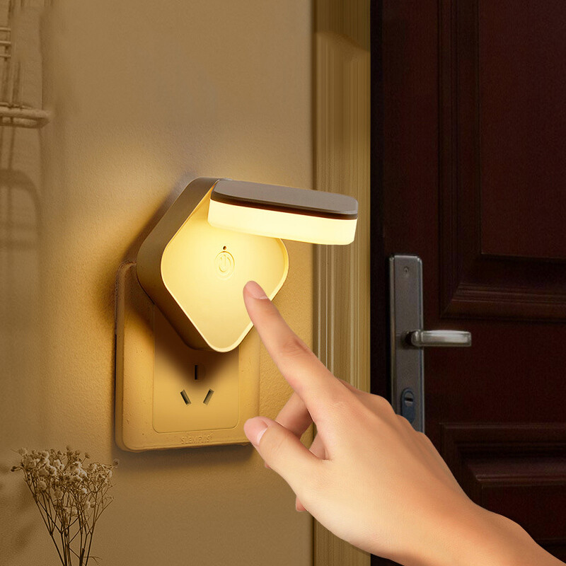 B&B LED light remote control night light feeding light bedside light eye protection light sleep desk lamp room light wall light aisle light corridor light can be timed three-color light