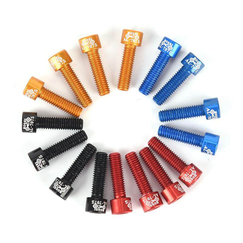 4pcs//bag Bicycle Handlebar Stem Screw M5x17mm Aluminum Alloy Bolt Fixed Gear HI