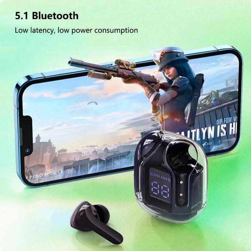 ♥ Thanh toán khi nhận hàng ♥  BT30 TWS Tai nghe Bluetooth không dây Hi-Fi Màn hình LED trong suốt Tai nghe Bluetooth Stereo Heavy Bass Đồng Ring Horn Tai nghe có micrô