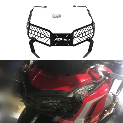SEMSPEED Motorcycle Headlight Head Light Headlamp Grille Grill Guard Cover For HONDA ADV150 ADV 150 2019-2020 2021