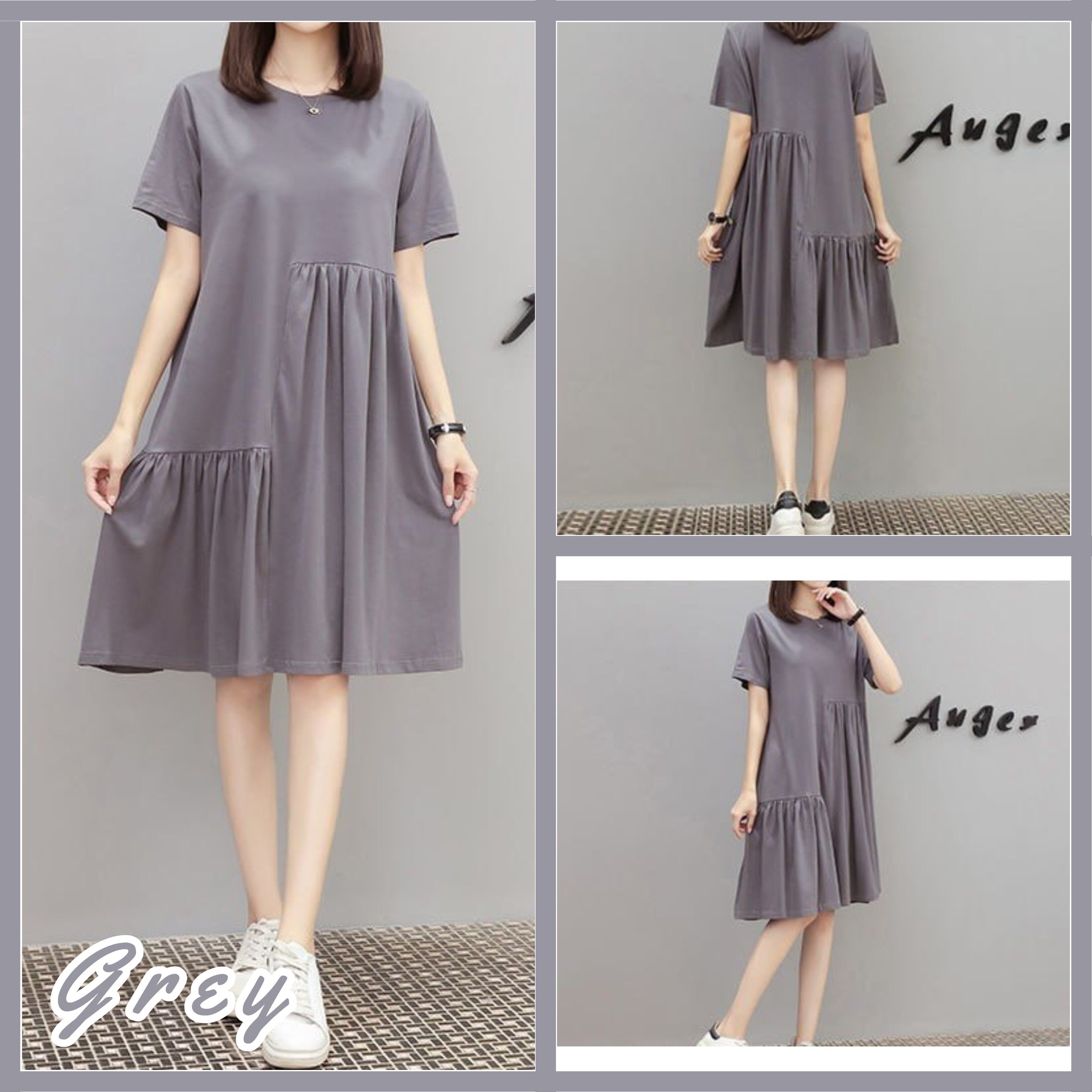 Plus Size Maternity Dress Women Casual Skirt Pregnancy Mum Short Sleeve ...