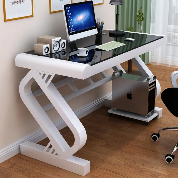 computer desk with keyboard tray