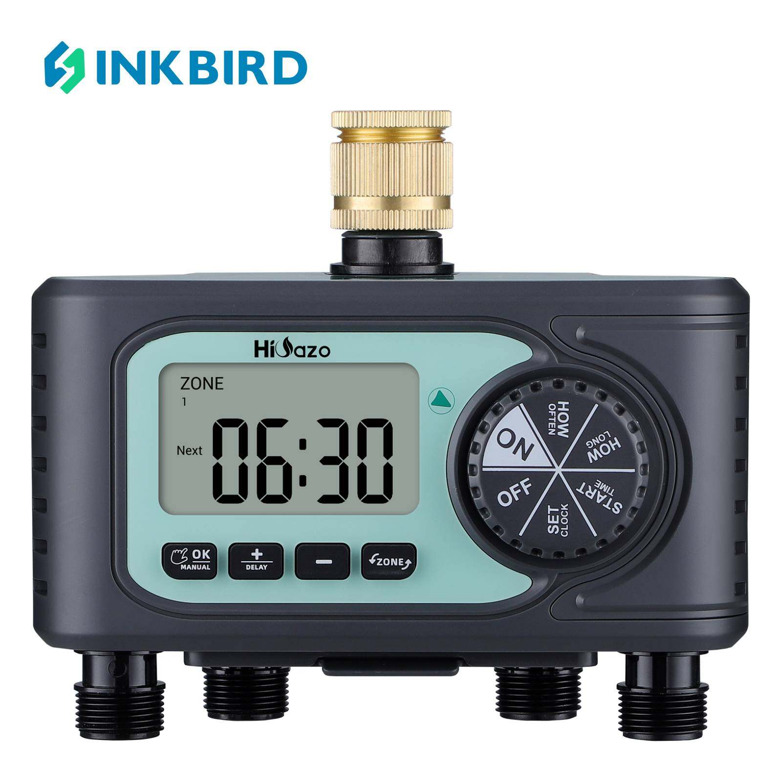 INKBIRD 4 โซนอัตโนมัติดิจิตอลตั้งเวลาน้ำระบบชลประทาน Rainfall Delay Programmable Sprinkler Timer สำหรับสนามหญ้าสวนเรือนกระจก ราคา 3,798 บาท*ส่งฟรี