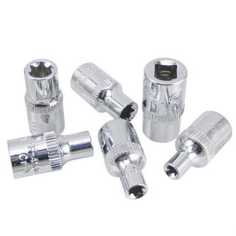 Bộ 6 Chiếc Ổ Cắm Điện Cho Đầu Cái Hình Sao Torx 1/4 Bộ Dụng Cụ Cầm Tay E4 E5 E6 E7 E8 E10