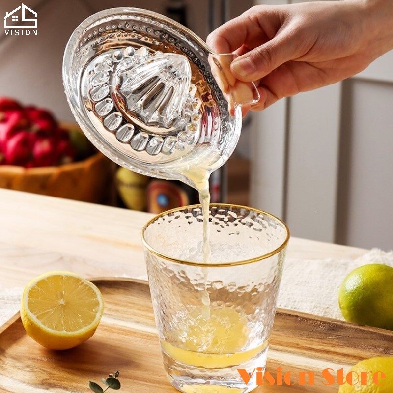 Vision Manual Glass Orange Juicer Hand Held Press Lemon Squeezer Kitchen Press Tool Citrus Squeezer Juicer