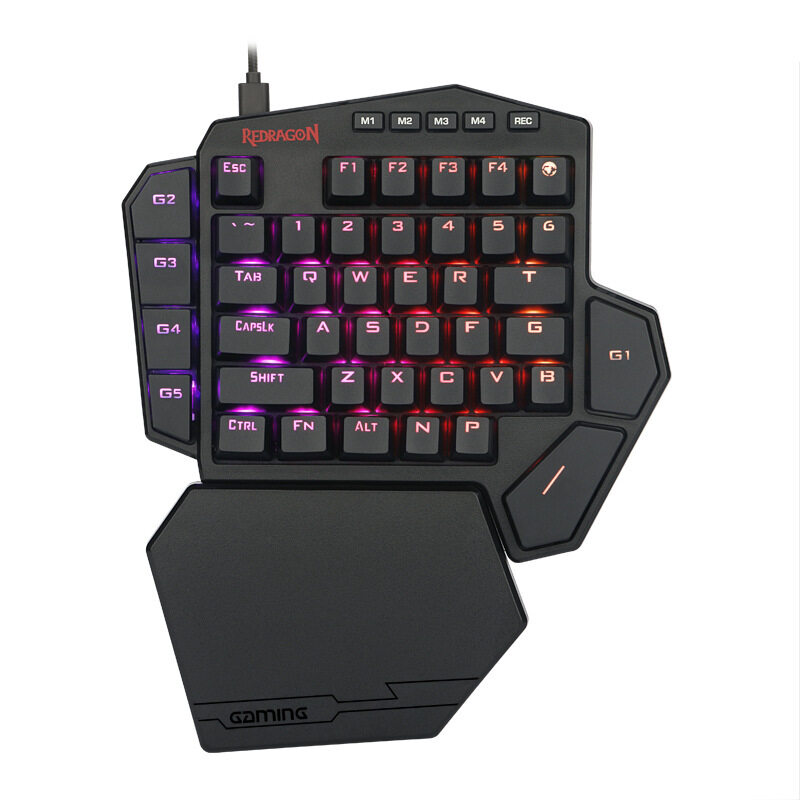 Redragon DITI K585 RGB 42 Key One-handed Mechanical Gaming Keyboard Blue Switch 7 programmable macro keys For FPS LOL/PUBG Games Singapore