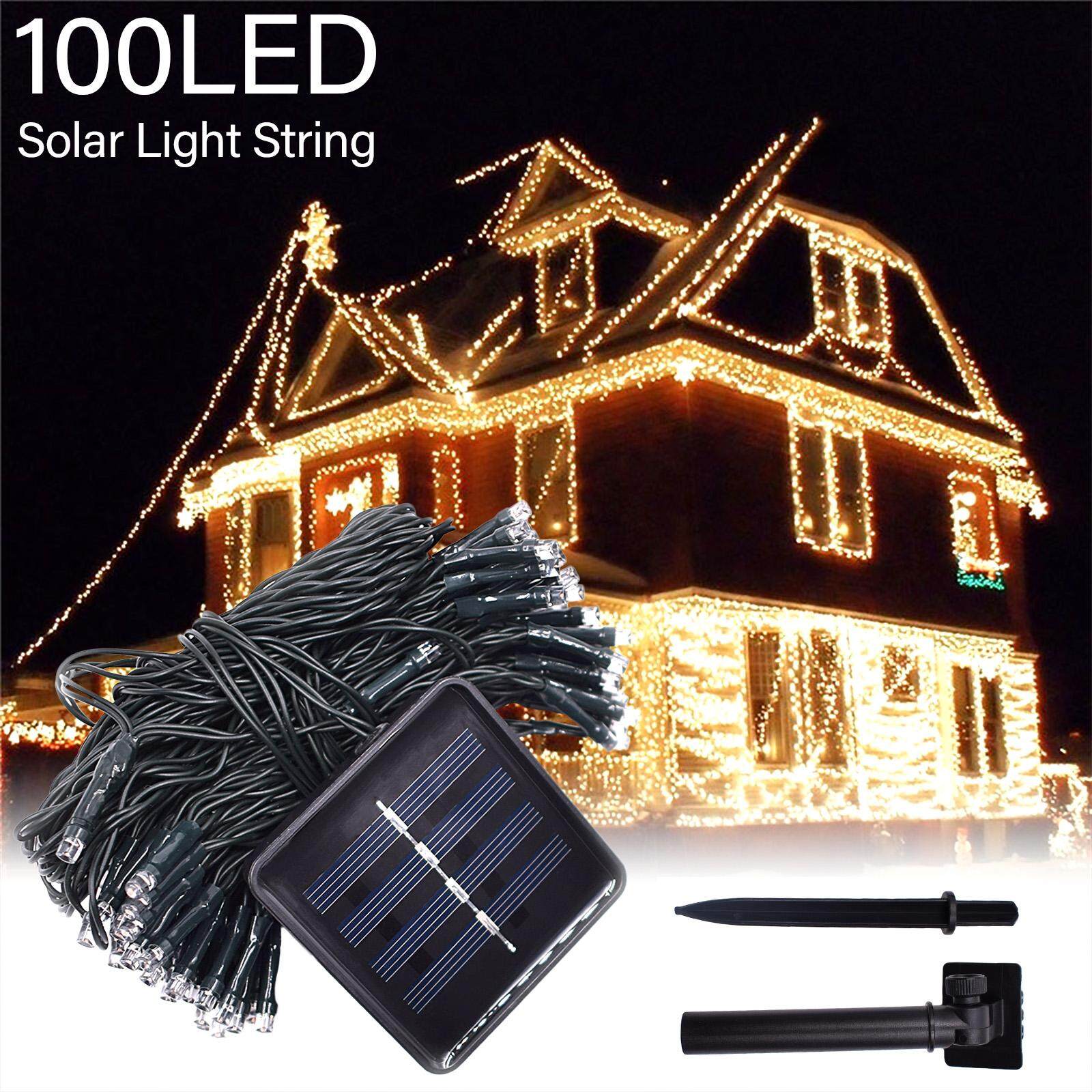 【Free Vận Chuyển + Đèn Flash Deal】5Pcs 100LED 12 M Năng lượng mặt trời Cổ Dây Đèn Trang Trí Tiệc Đèn Sân Vườn Đèn Ngoài Trời Với tấm pin năng lượng mặt trời