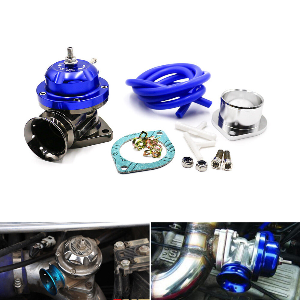 Universal Type-RS Turbo Blow Off Valve Adjustable 25PSI BOV Blow Dump Blow Off Adaptor Blue for CNSPEED 