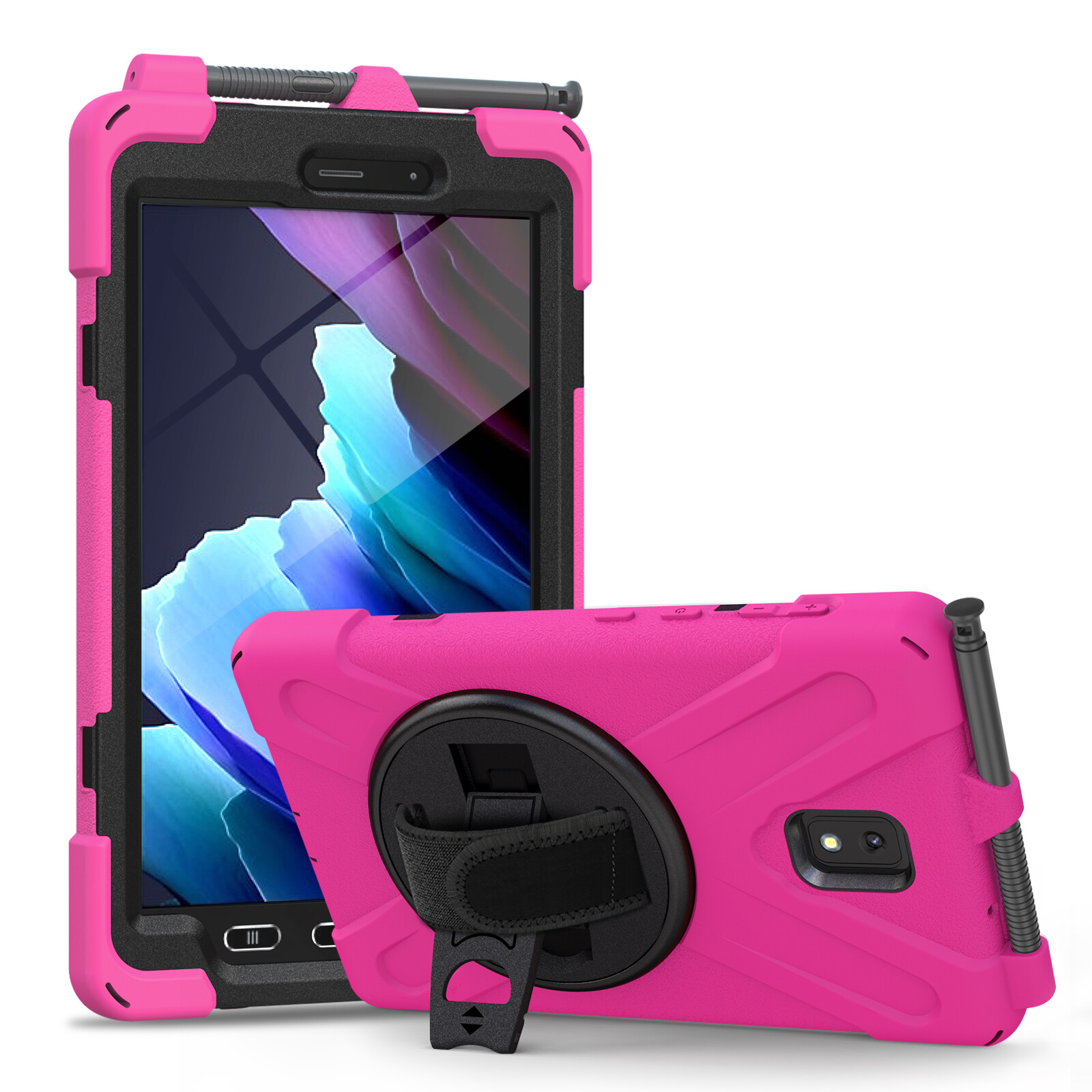 Case for Samsung Galaxy Tab Active3 8 2020 ,[360 Rotatable SM-T570 T575 T577 8 inch Kid Safe Case With Hand Shoulder Strap