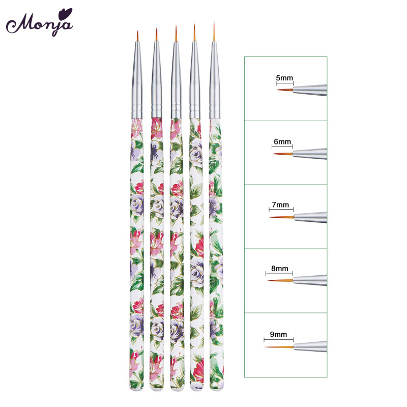 Cerroqeern 5 Cái/bộ Bộ Dụng Cụ Nail Làm Móng Chuyên Nghiệp Bộ Hoa Phong Cách Retro Bút Cọ Bút Móng Thiết Lập Phụ Kiện Làm Móng Nghệ Thuật Công Cụ Cho Móng Tay Cho Phụ Nữ giá rẻ