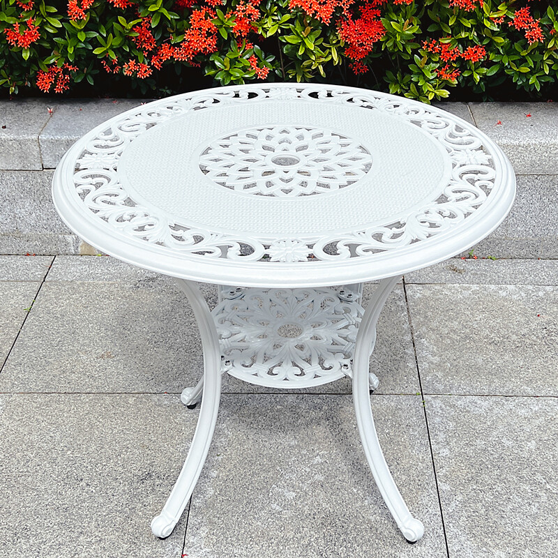 KIMDELIN Outdoor Furniture Cast Aluminum Furniture ,78cm Diameter Round ...