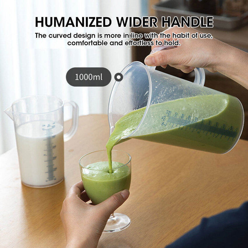 Nhựa tốt nghiệp cốc đo lường nhà bếp Baking lỏng biện pháp Jug cup container trong suốt đổ vòi Cốc Trộn công cụ