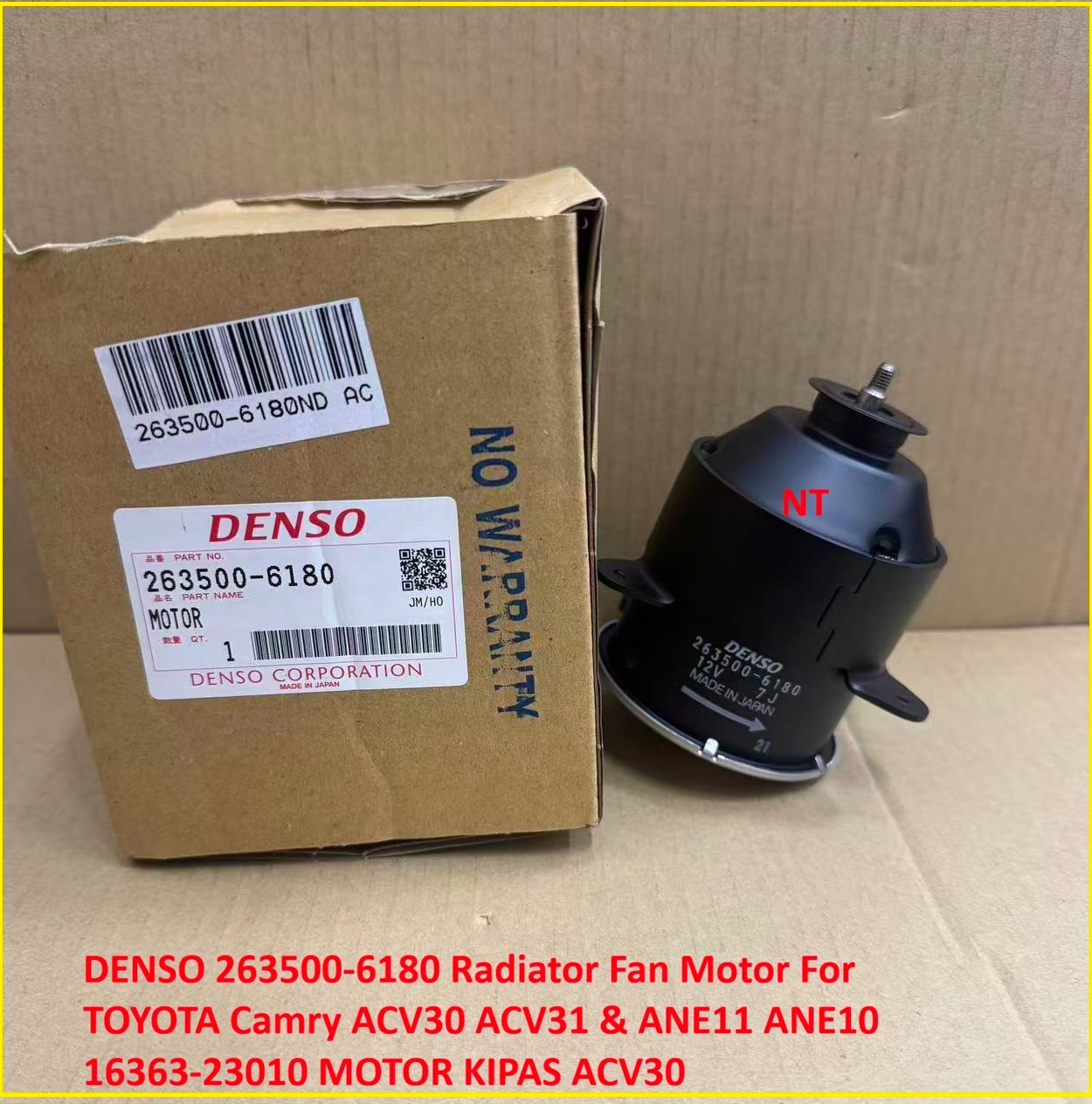 ORIGINAL DENSO 263500-6180 Radiator Fan Motor For TOYOTA Camry