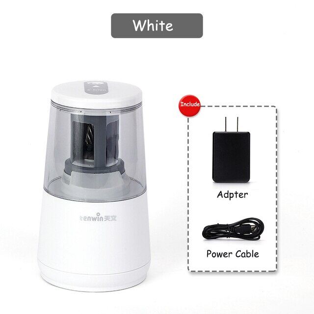 Tenwin Automatic Electric Pencil Sharpener Heavy Duty Usb Mechanical for Kids Girls for School Stationery Office and Stationery