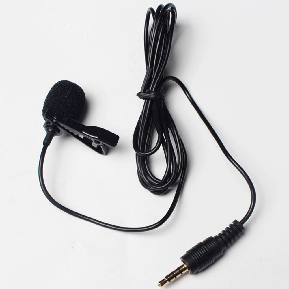 3.5mm Jack Mobile Phone Microphone Tie Clip on Lapel Microphone for Smartphone