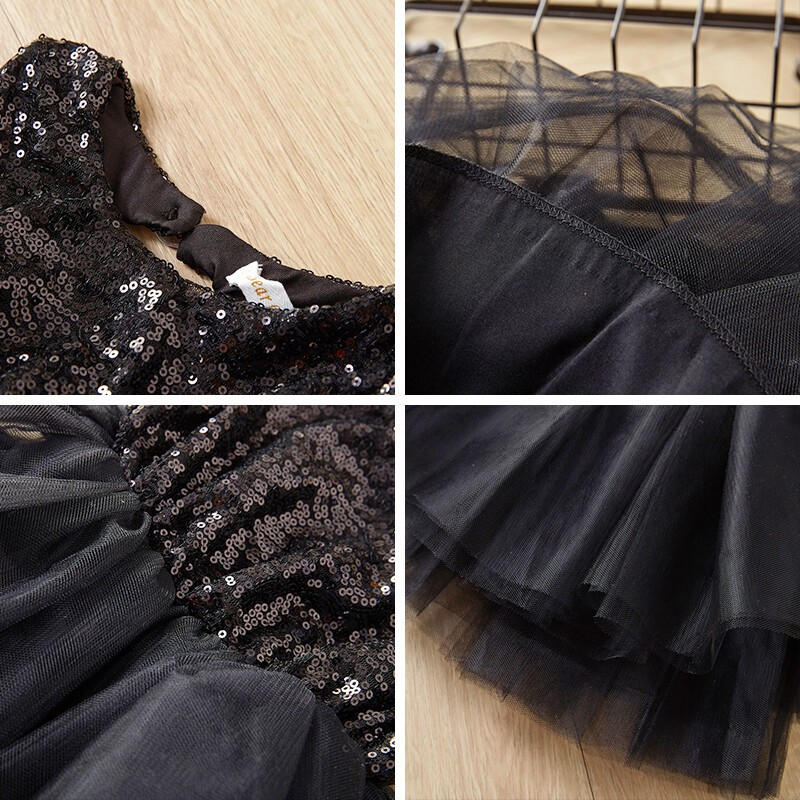 Bear Leader Cute Mesh Girls Dresses SPring And Summer Kids Princess Dress Ball Gown Kids Sleeveless Clothes Open Back Toddler Party Girl Children Costume Wedding Photography Sequin Vestidos