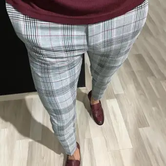 plaid pants mens casual