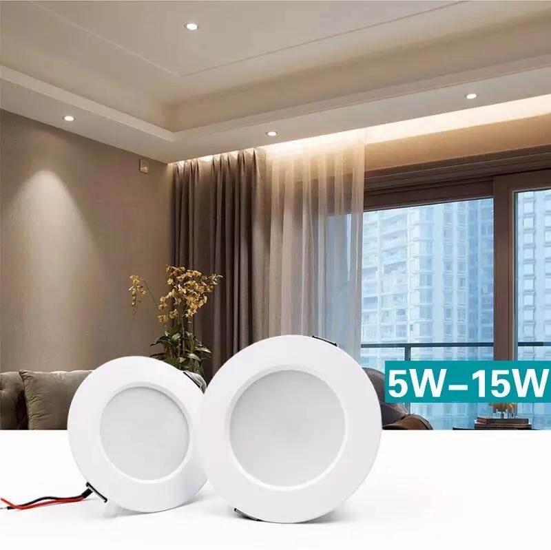 Eranpo led downlight white ceiling 5w 7w 9w 12w 15w ac 220v 230v 240v led downlight cold warm white led light for bedroom