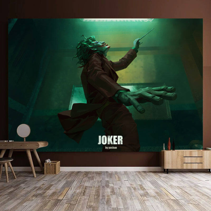 Wehome Superhero Tapestry Wall Hanging Polyester Tapiserya Joker Cartoon Anime Background Cloth Hanging Cloth Decoration Wall Decor(150*130cm)