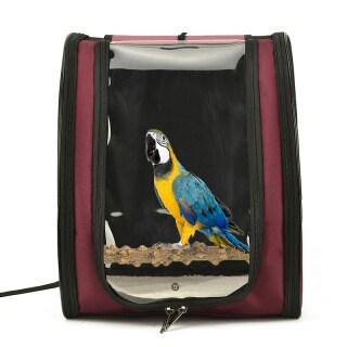 Portable Bird Carrier Cage Bag Breathable Parrot Out Backpack Pet Travel thumbnail