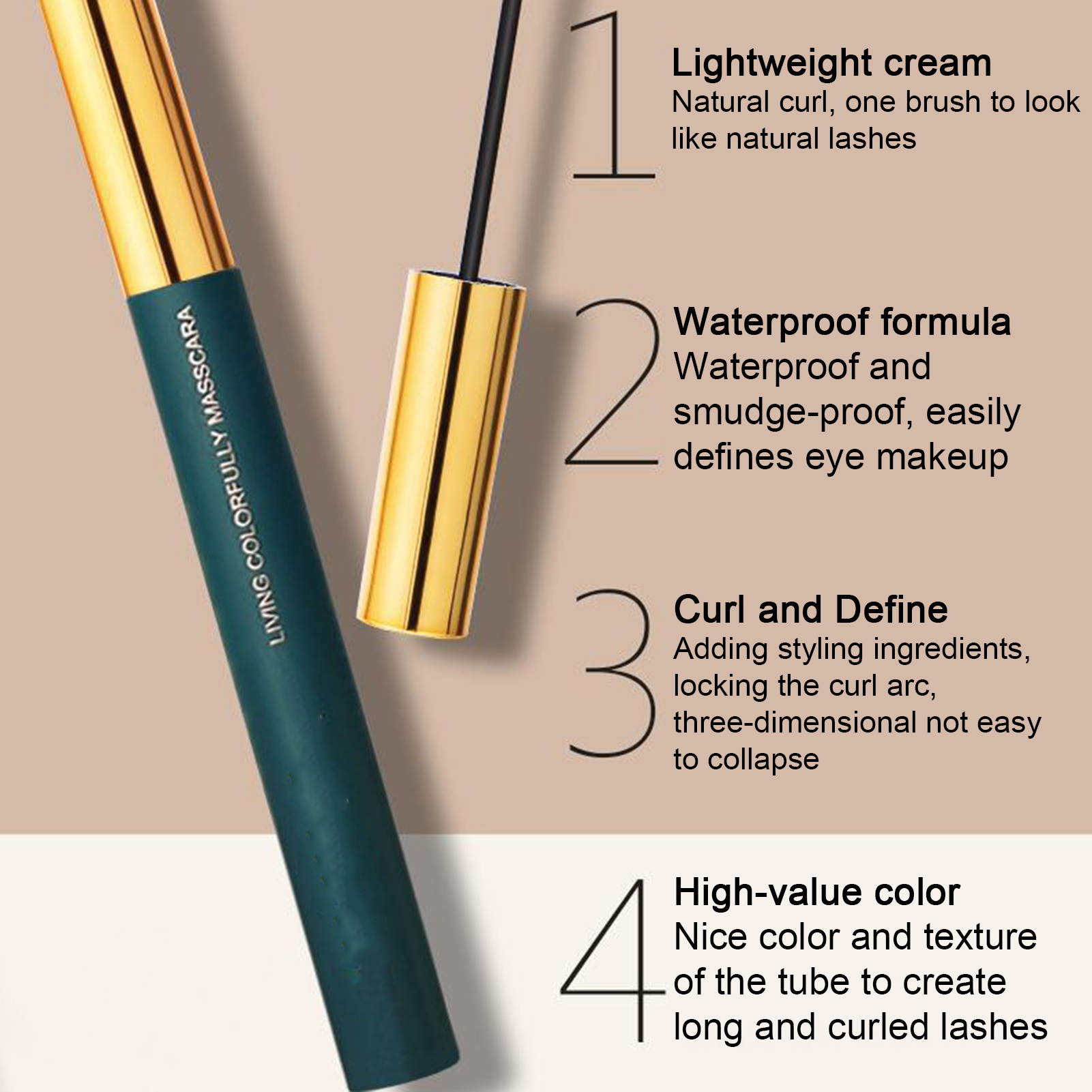 Cây chuốt dài mi trang điểm mascara không thấm nước mi Mascara bền lâu không Smudge dày đồ nối lông mi dụng cụ trang điểm chuyên nghiệp màu đen/xanh/nâu/đỏ hồng lý tưởng