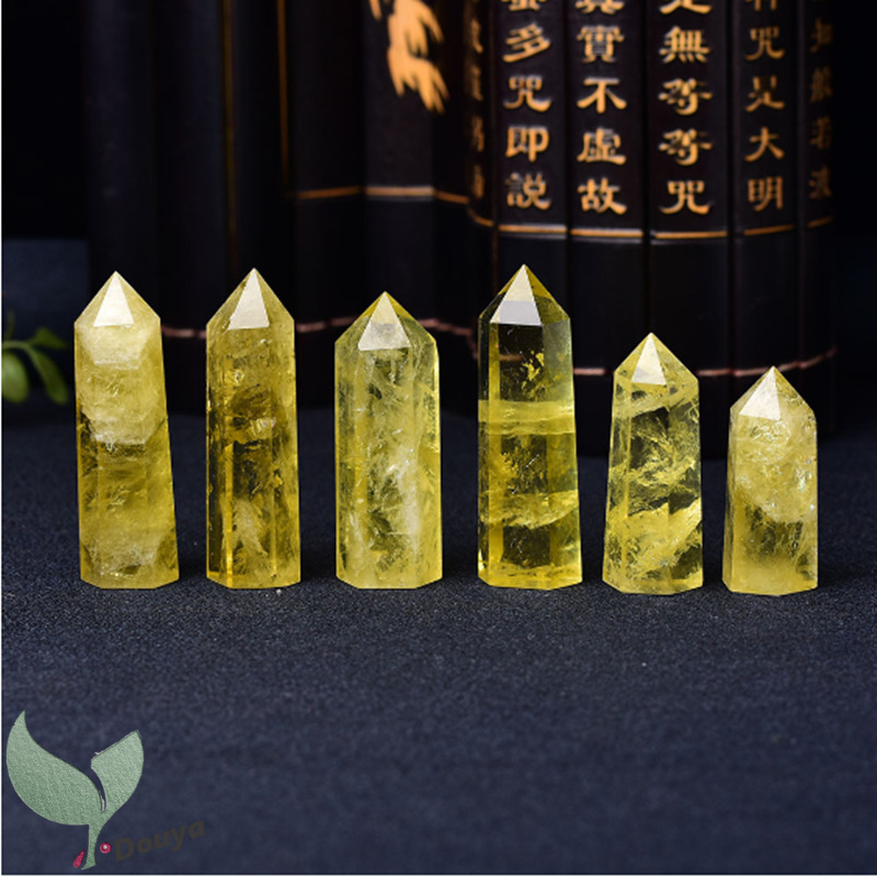 1 Cây Đũa Đơn Pha Lê Thạch Anh Citrine Đá Thạch Anh Chữa Bệnh (6 ~ 7Cm)