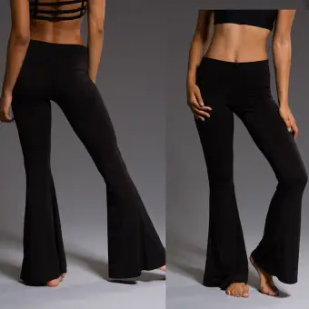 high waisted black bell bottoms