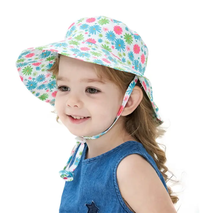 baby beach hat with strap