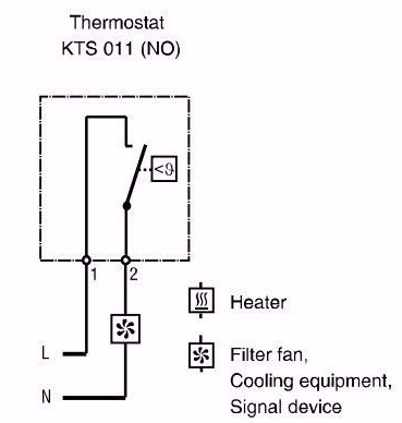 KTS011 0-60℃ Compact Mechanical Thermostat Sensor Temperature Controller NEW