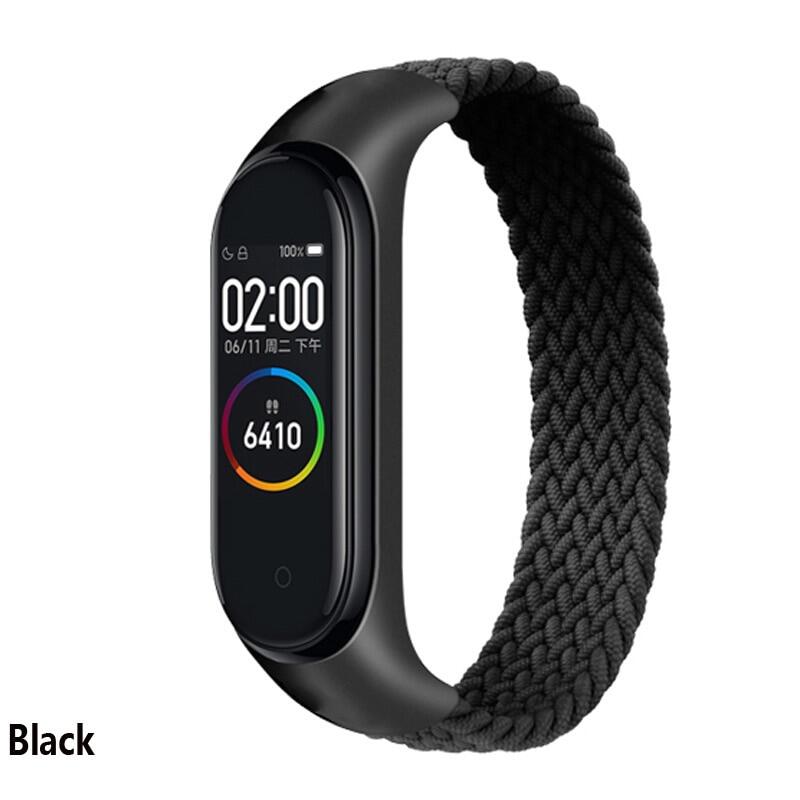 Bracelet Élastique Tressé Nylon Solo Loop - Compatible Xiaomi Mi Band 7 6 5 4 3 - Léger Et Ajustable