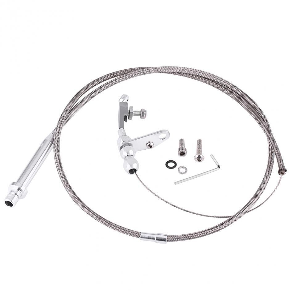 Kick Down Cable For Chevy TH350 Stainless Steel Braided Transmission