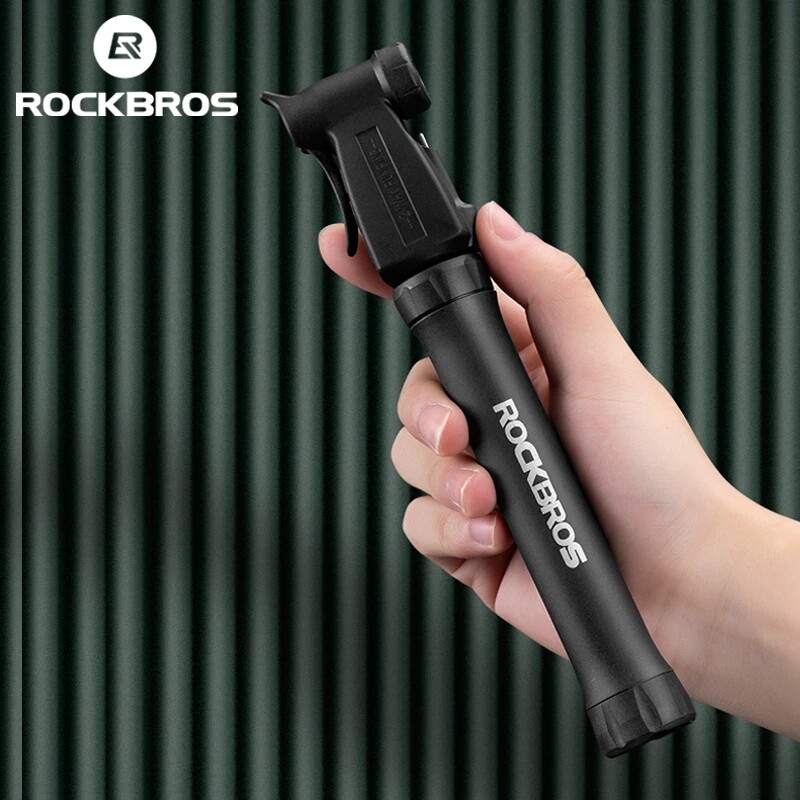 ROCKBROS Mini Bicycle Pumps Portable MTB Bike Nylon Cycling Bike Pump Fit Presta & Schrader Valve Bicycle Accessories