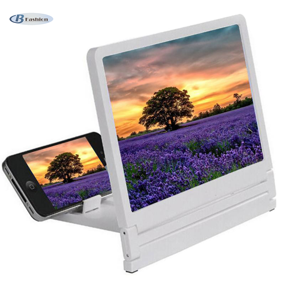 B-F Kính Lúp 3D Màn Hình Điện Thoại Di Động Màn Hình Phóng To 2-3 Lần Độ Nét Cao Khuếch Đại Có Thể Gập Lại