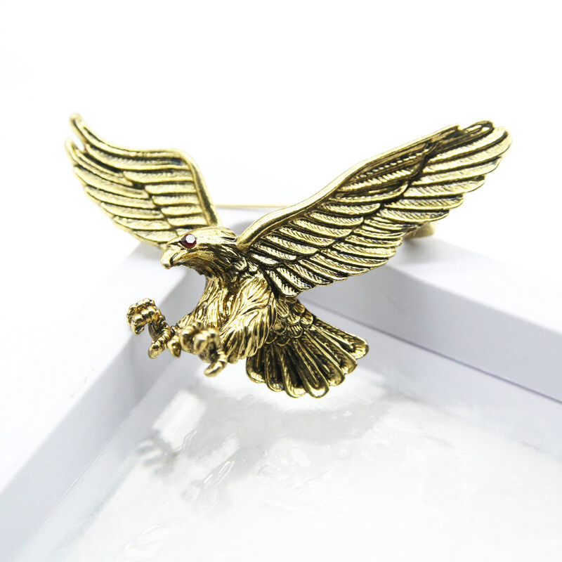 Fashion Men Vintage Eagle Pin Brooches Decoration Corsage Badge Jewelry Gifts
