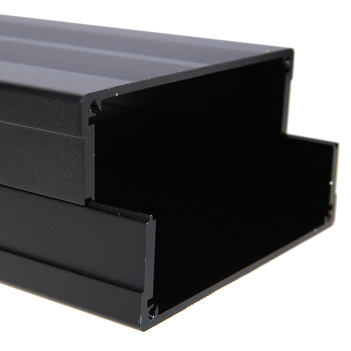 BOKALI 1 Bộ Hộp Nhôm Vỏ Ngăn Bảng Mạch Điện Tử Công Trình Đen 150*105*55Mm