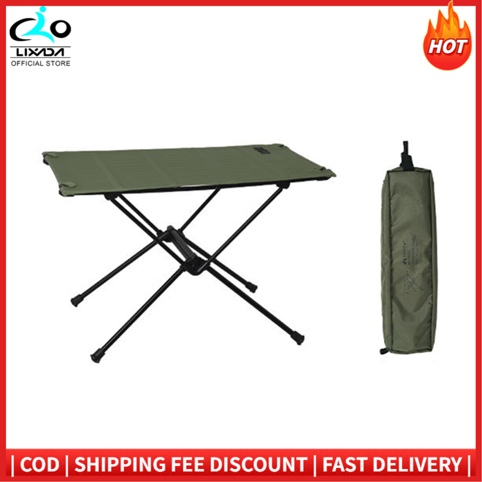 Shine Trip Outdoor Folding Picnic Table Portable Camping Desk Aluminum Table for Picnic Hiking Camping Beach Cooking and Backyard Use