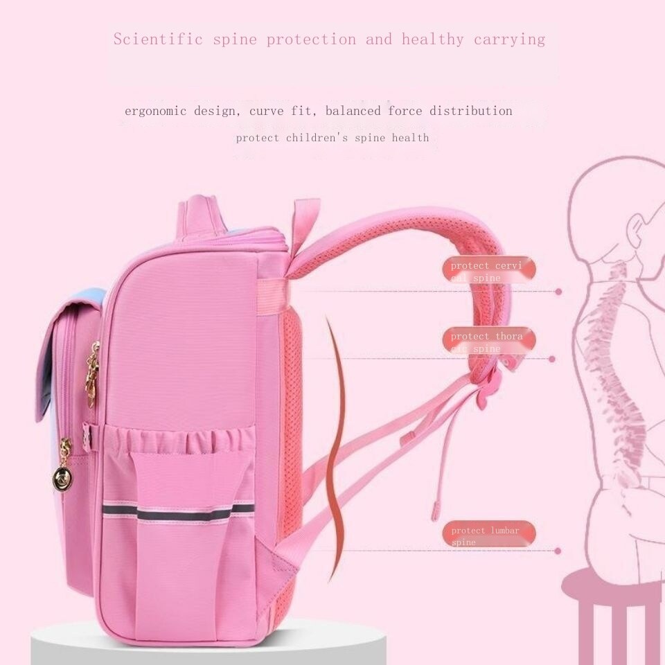 Large-Capacity Student Schoolbag Backpack Cartoon Cute Primary School Students Light High-Density Children's Backpack